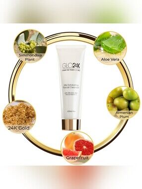 24K Exfoliating & Foaming Facial Cleanser - Gold